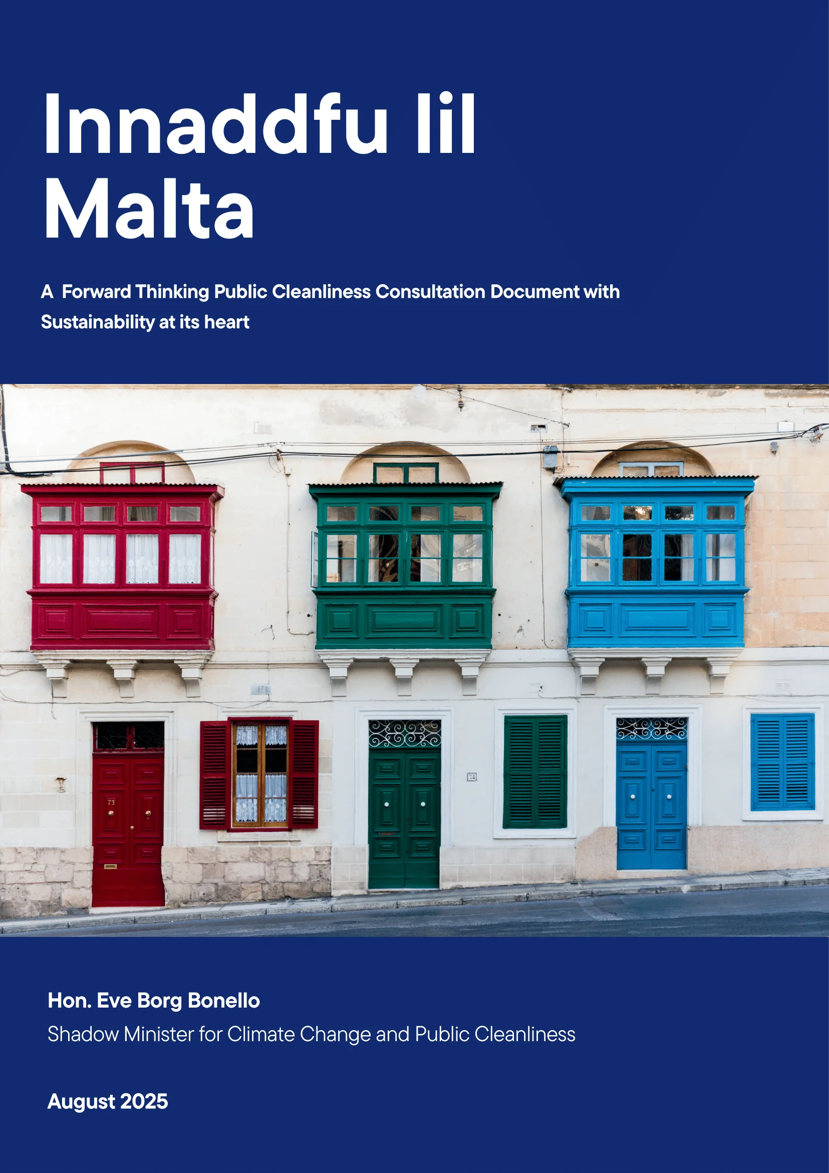 Innaddfu lil Malta - Policy Document Cover